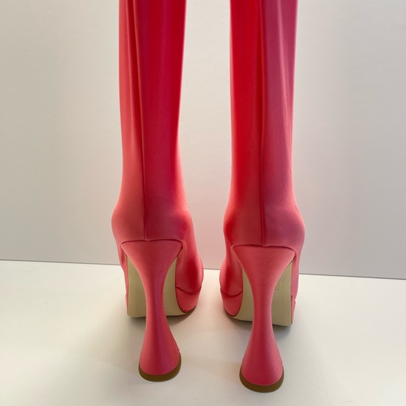 JEFFREY CAMPBELL Pantalones Platform Fuchsia Boots Size 6 - Picture 8 of 13